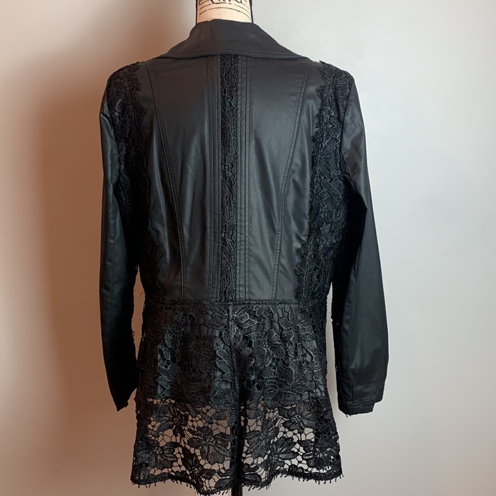 White House Black Market Coated & Lace Moto Jacket NEW! - Picture 9 of 13